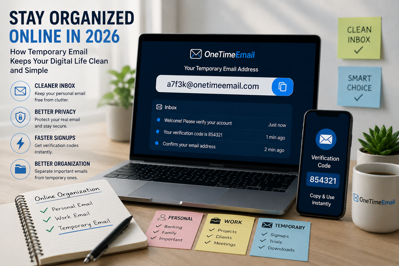 How Temporary Email Helps You Stay Organized Online in 2026